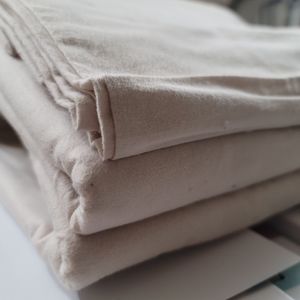 Flannel cotton 3 piece flat sheet with pillowcase size full of double